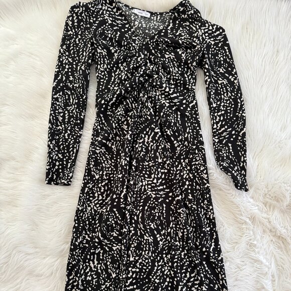 MNG Long Black and White Dress - Picture 1 of 1